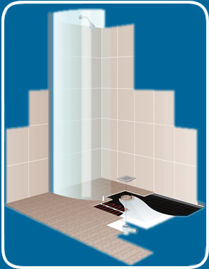 Wetroom Construction Cutaway